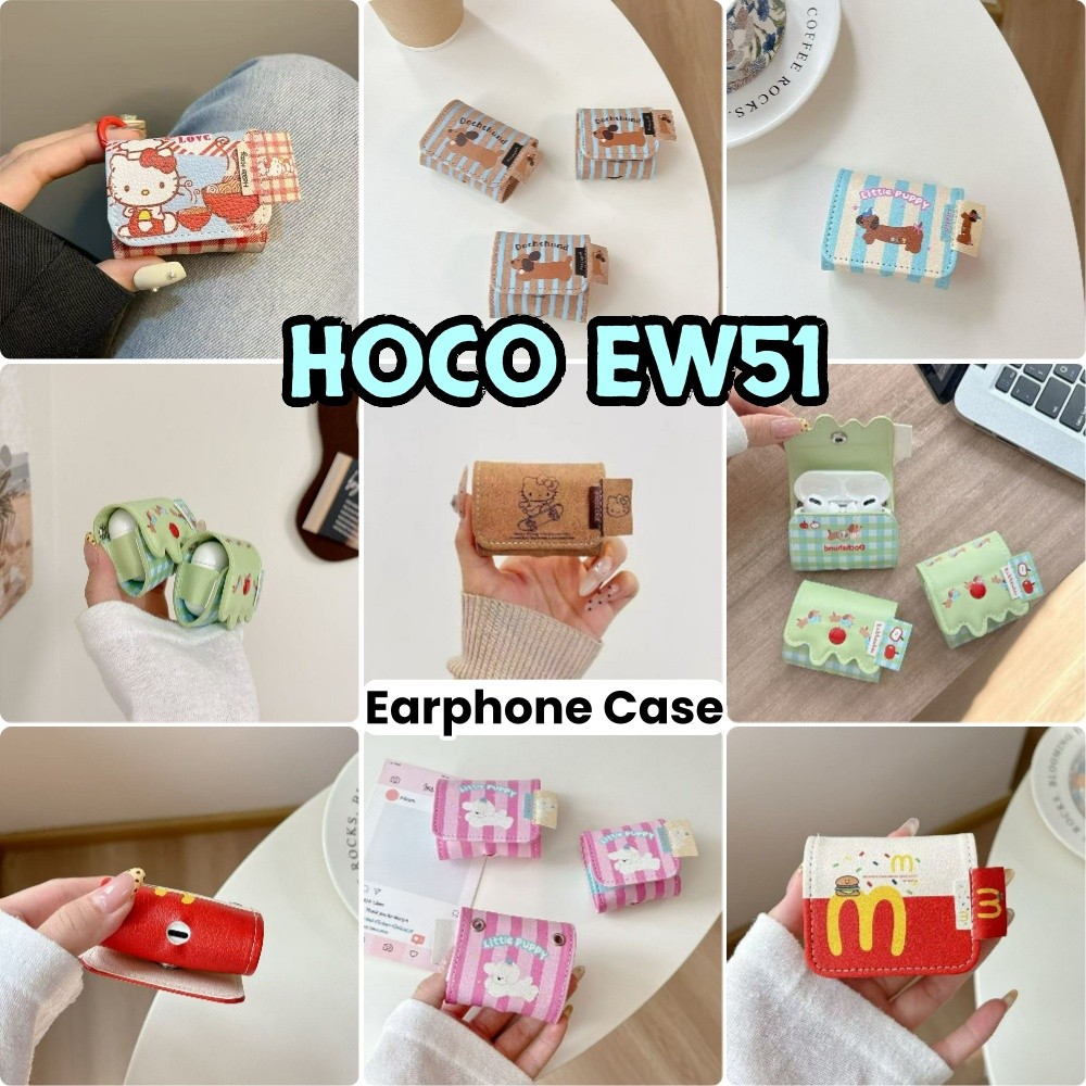 [Còn hàng] Dành cho vỏ HOCO EW51 Vỏ bọc tai nghe dệt may hoạt hình dễ thương