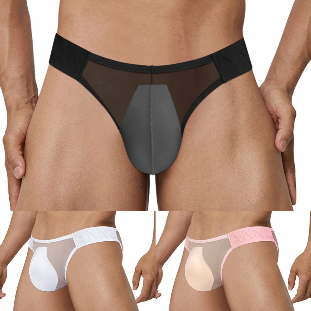 Quần lót eo thấp phong cách bikini, vải nylon thoáng khí cho nam