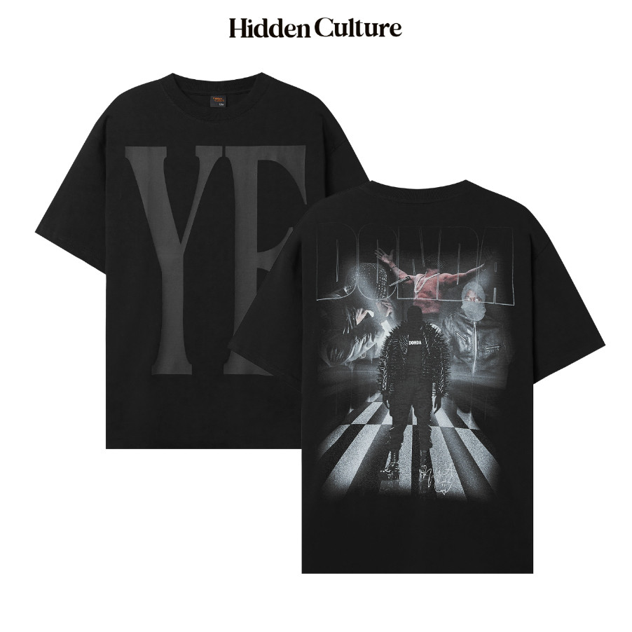 Áo Thun Oversize Hidden Culture - YE T-SHIRT - Black