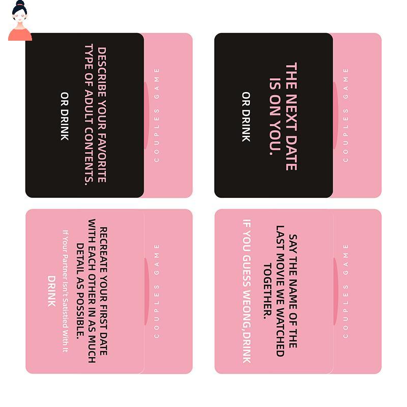 [WEE] Những người yêu say rượu - Trò chơi cặp đôi Trò chơi bài cho đêm hẹn hò, 50 thẻ trò chơi, Vale