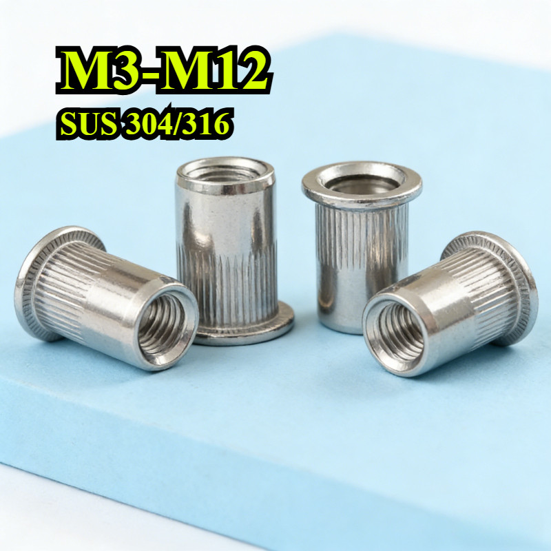 【ZQ-R1】  đai ốc rút, ecu rivet rút, tán rút các loại inox 304/316  /Tán ecu rút  M3M4M5-M12