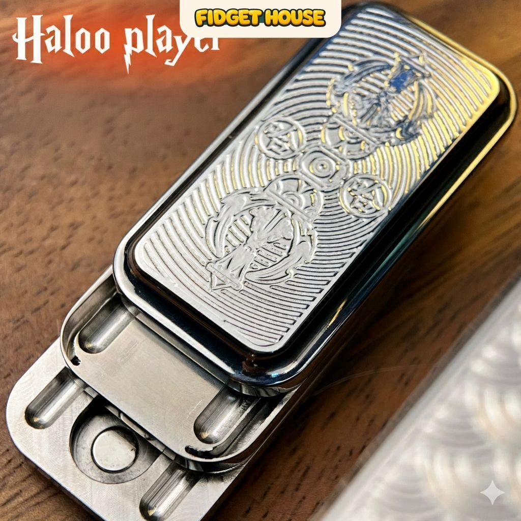 Fidget Slider Tiếng Chuông Haloo Player - Fidget EDC Kim Loại - Đồ chơi giảm căng thẳng