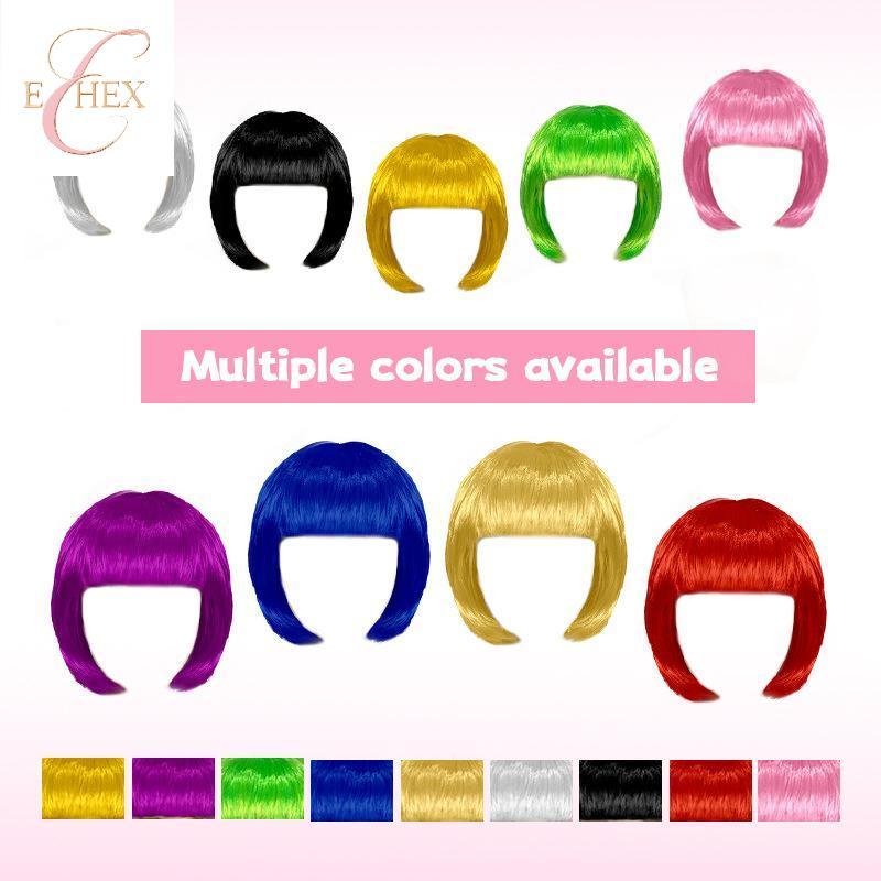 HGVN Ootori Emu - Tóc giả cosplay ngắn thẳng màu hồng dành cho nữ và bé gái