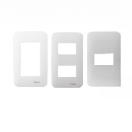 (Freeship) Mặt công tắc ổ cắm| Mặt cho thiết bị size S M L dòng S-flexi Trắng - Schneider FG1052_WE 