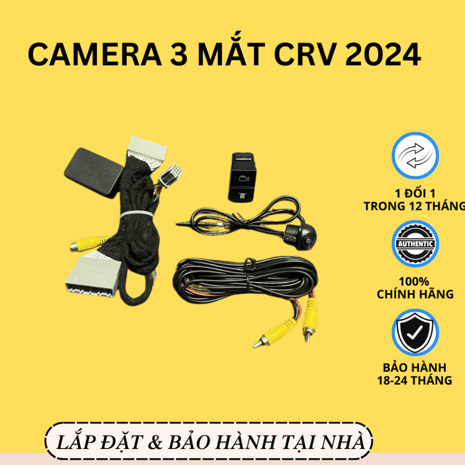 NEW 2026 Camera 3 Mắt CRV 2024 | Camera Lề CRV 2017- 2024 | Cắm Jax Zin