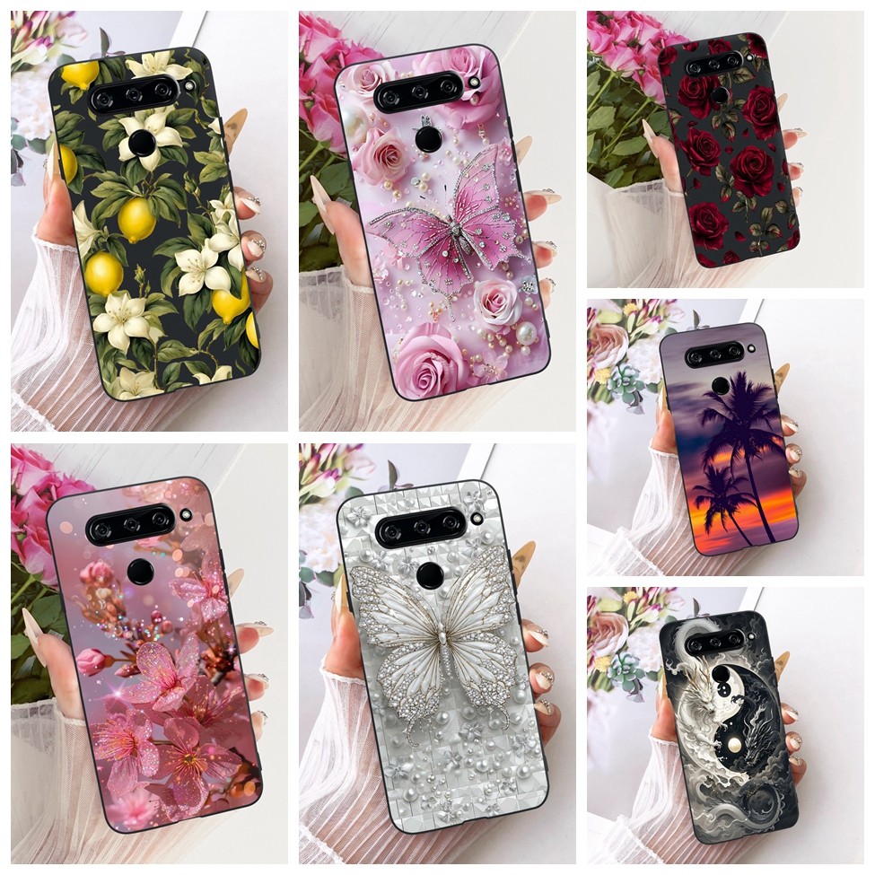 Ốp Điện Thoại LG V40 ThinQ Bao Mèo Dễ Thương Thời Trang Ngộ nghĩnh Sơn Vỏ Google LG V40 ThinQ V405 L