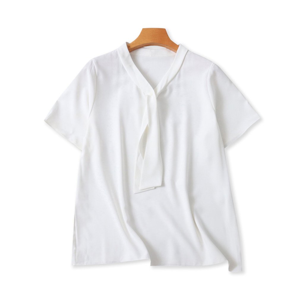 E34 Áo Sơ Mi Voan Tay Ngắn Phong Cách Mới, Đơn Giản, Phù Hợp Mùa Hè