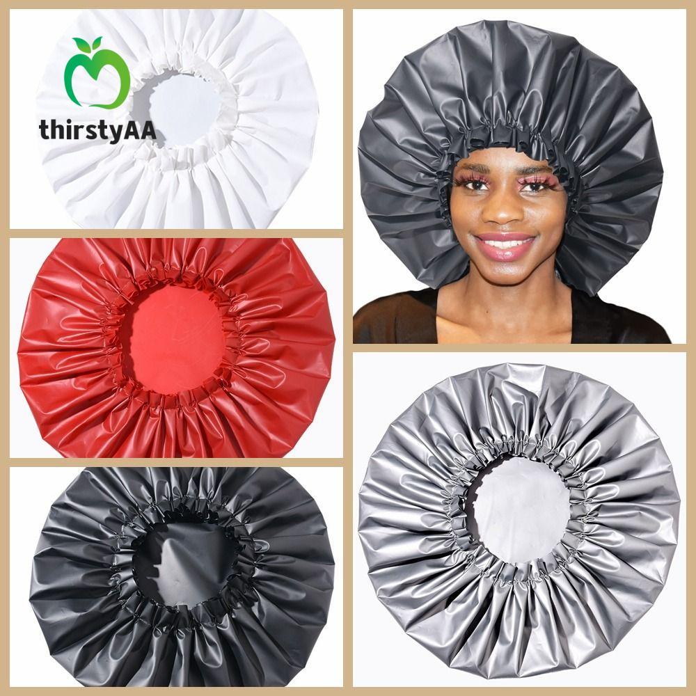 Mũ tắm THIRSTYAA, Mũ SPA cỡ lớn EVA, Mũ tắm màu trơn chống nước Bonnet Lady