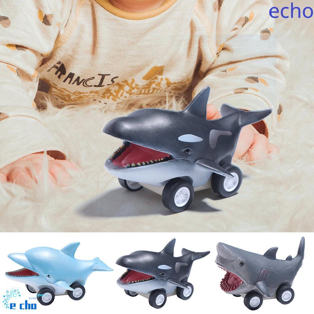 WELON Press and Go Car Toy, Great White Shark Đồ chơi ô tô quán tính cá heo dễ thương, ngộ nghĩnh Mi
