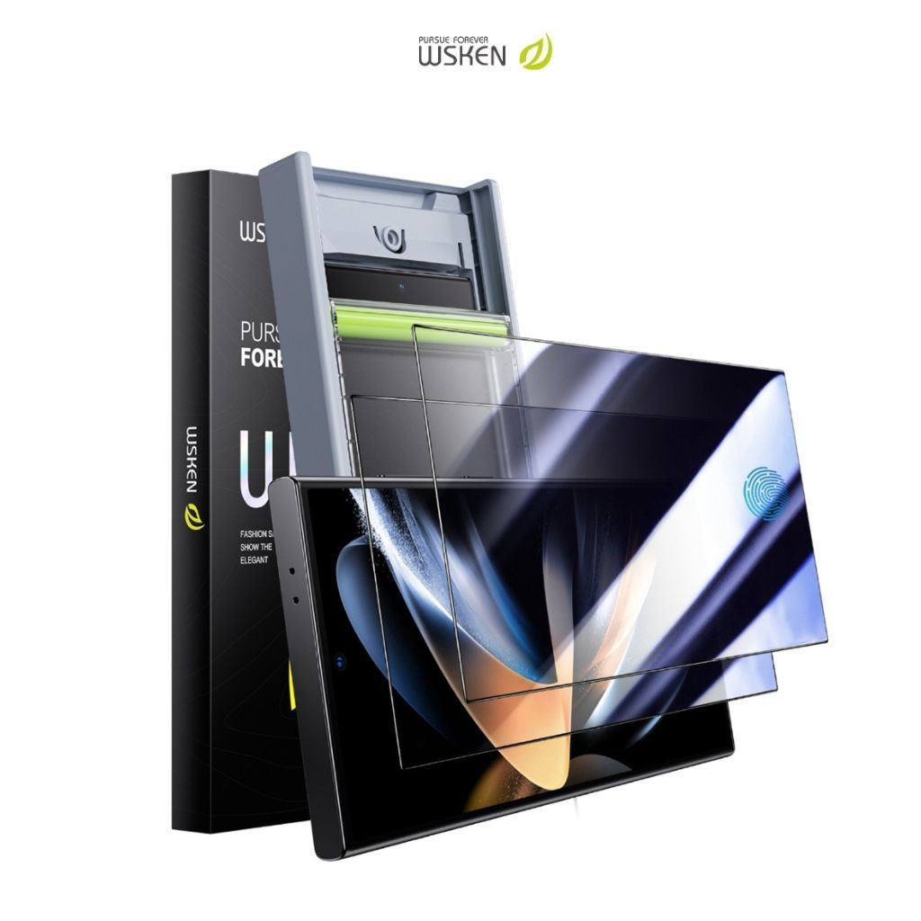 [local] Miếng dán bảo vệ màn hình Wsken cho kính cường lực Samsung Galaxy S24 Ultra 9H Bảo hiểm toàn