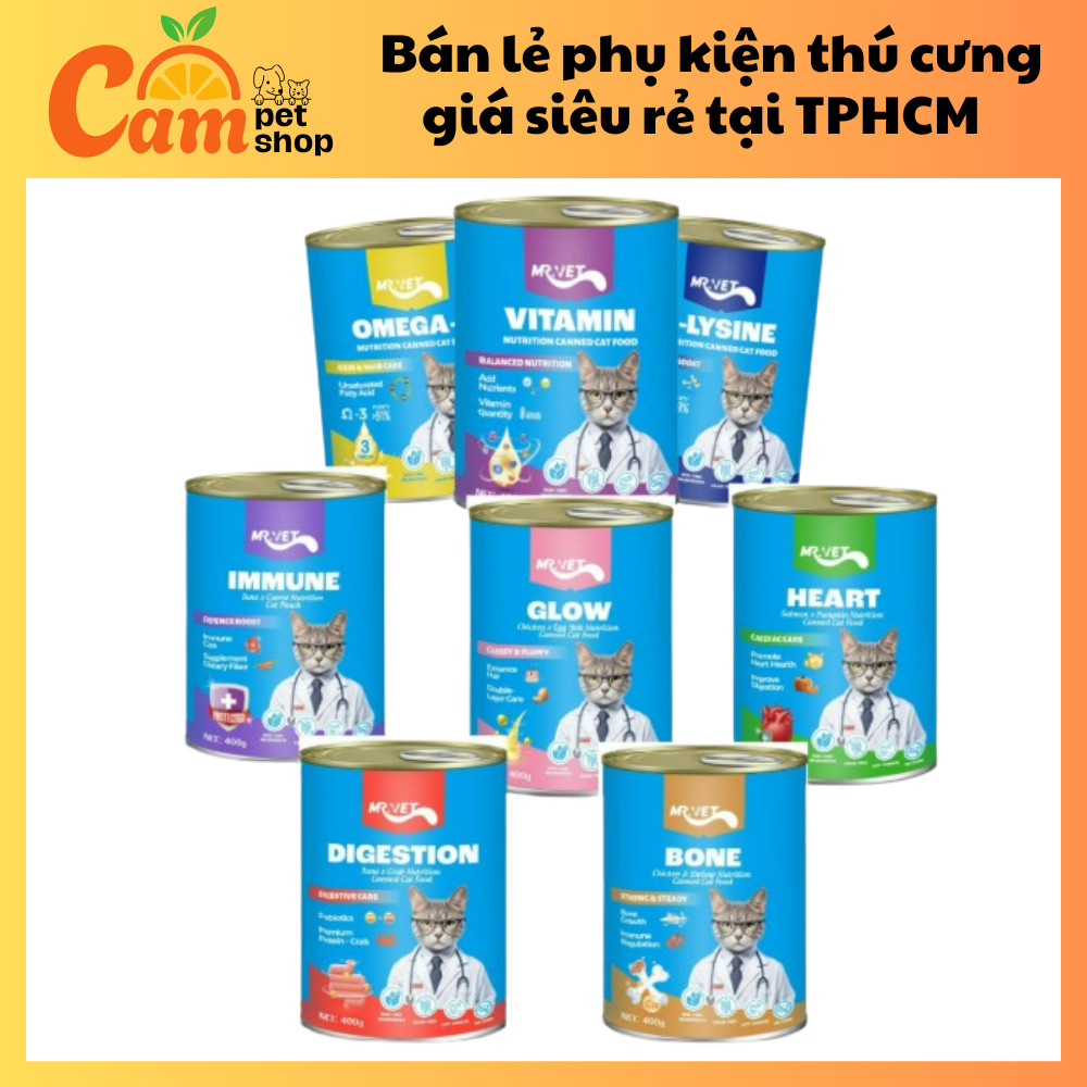 Pate Lon Mr.Vet, Pate Mr Vet Cho Mèo Bổ Sung Dinh Dưỡng 400g
