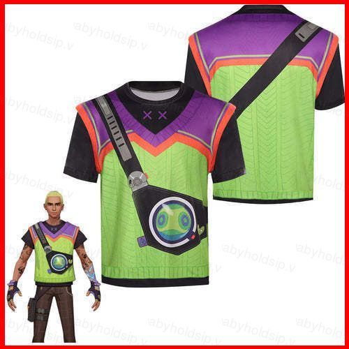 Áo thun cosplay Gekko mùa hè, vải full graphic, tay ngắn