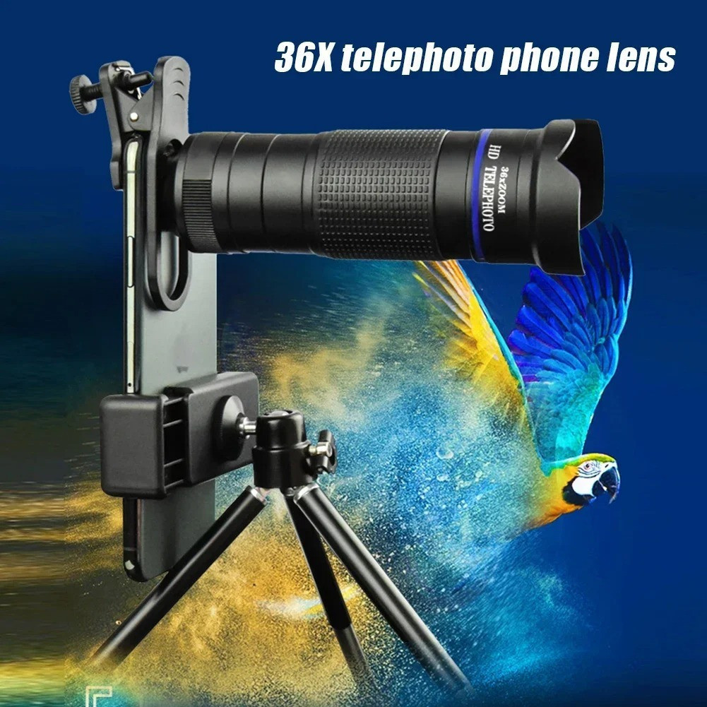 Điện thoại di động Telecope Zoom Macro Fisheye 4in1 Bộ ống kính thiên thần rộng Ống kính máy ảnh điệ