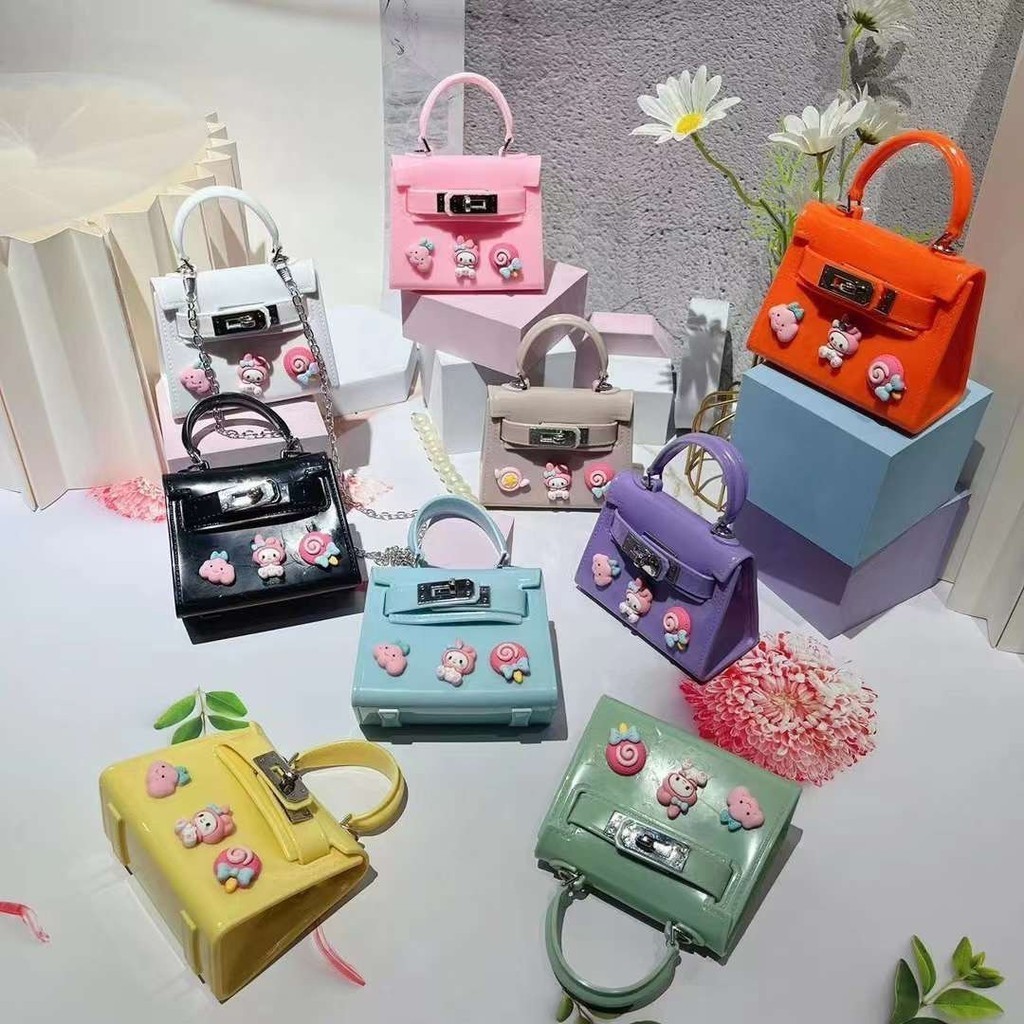 Túi xách silicon mini nữ gắn sticker đeo chéo đẹp thời trang dễ thương cute giá rẻ cho mẹ và bé H236