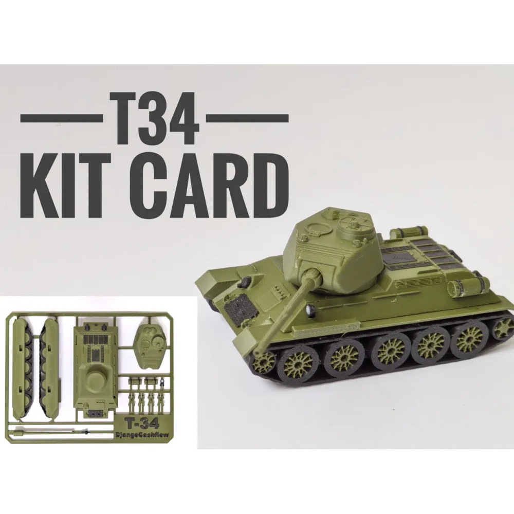 Đồ Chơi Lắp Ghép In 3D Mô Hình Xe Tăng Đồ Chơi Xe Tăng T34