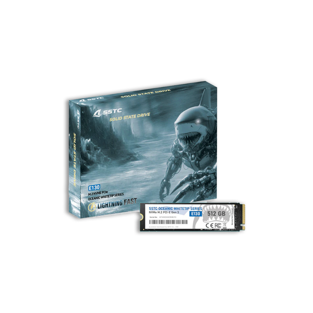 SSD NVMe SSTC Whitetip E130 512GB M.2 2280 PCIe Gen3x4 Read 3200MB/s TBW 300 BH 36T | BigBuy360 - bigbuy360.vn