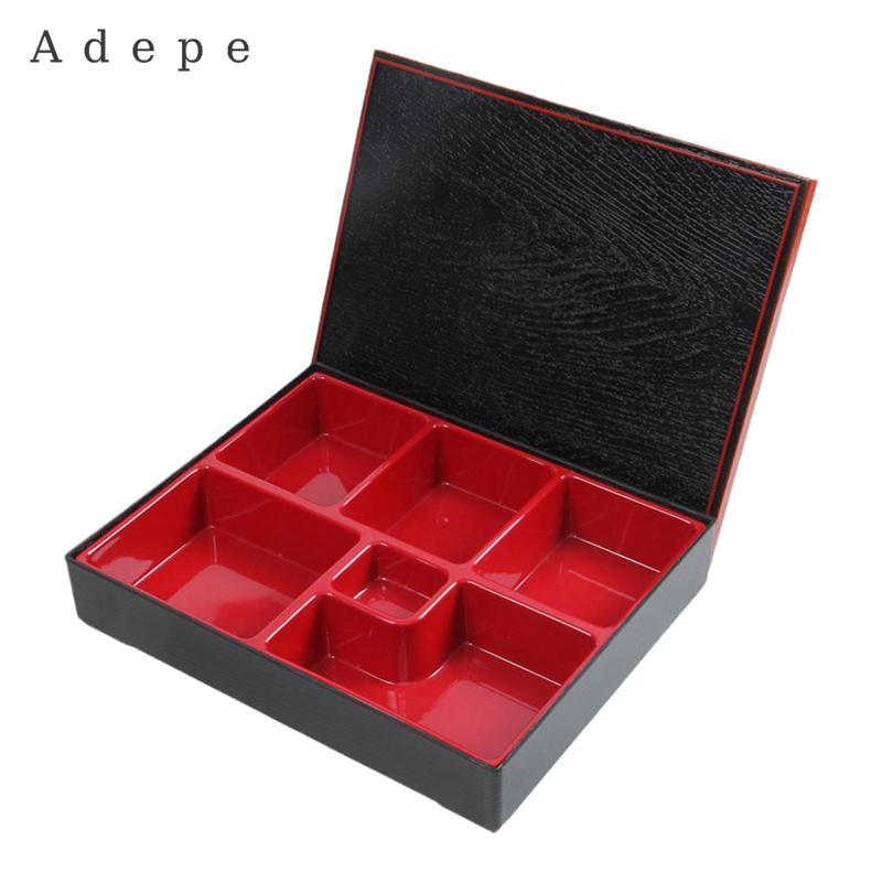 Hộp Bento Nhật Bản Đỏ Đen Bữa Trưa Bento Hộp Đựng Thực Phẩm Hộp Bento Truyền Thống Cho Nhà Hàng Dã N