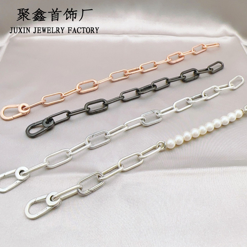 Dora S925Sterling Silver Bracelet me Series of Pearl Bracelets diy Fashionable and Elegant Couple's 