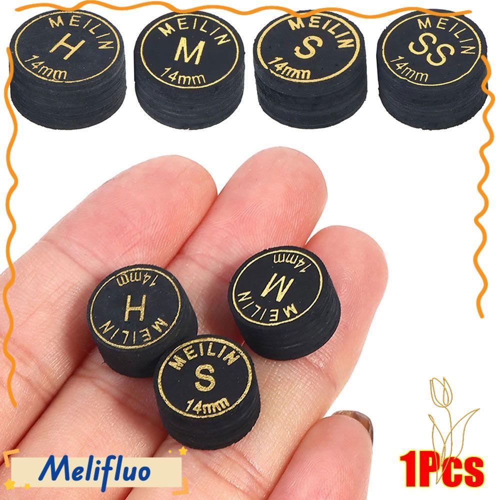 MELIFLUO 1 Cái Đầu Cue, Đầu Billards H / M / S / SS 14mm, Phụ kiện sửa chữa cực 9 lớp Snooker Pool B
