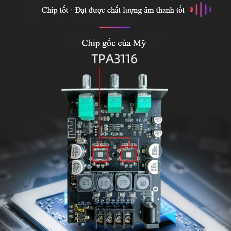 Mô-đun Amply Bluetooth ZK-1002T HIFI 2.0 - Công Suất 100Wx2, Chip TPA3116D2, Âm Thanh Stereo Sống Độ
