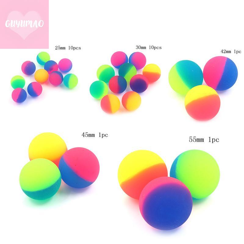 [guyumao] 1 / 10 Chiếc Moonlight High Bounce Ball Co Giãn Juggling Jumping Balls Bouncing Ball Đồ Ch