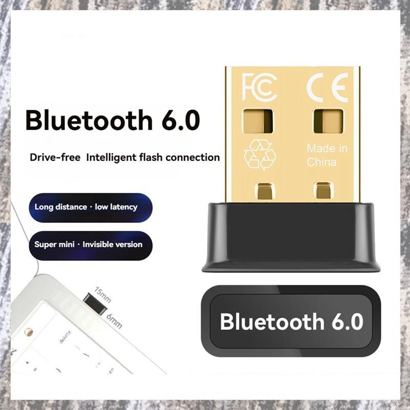 [Z F L U] Bộ chuyển đổi Bluetooth USB Bluetooth 6.0 Dongle cho PC Bộ thu phát Bluetooth cho bàn phím