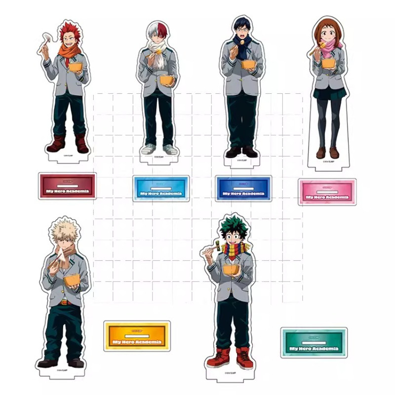 Trò Chơi My Hero Giới Học Thuật Acrylic Đứng Búp Bê Anime Katsuki Bakugo Ochako Uraraka Hình Đồ Chơi