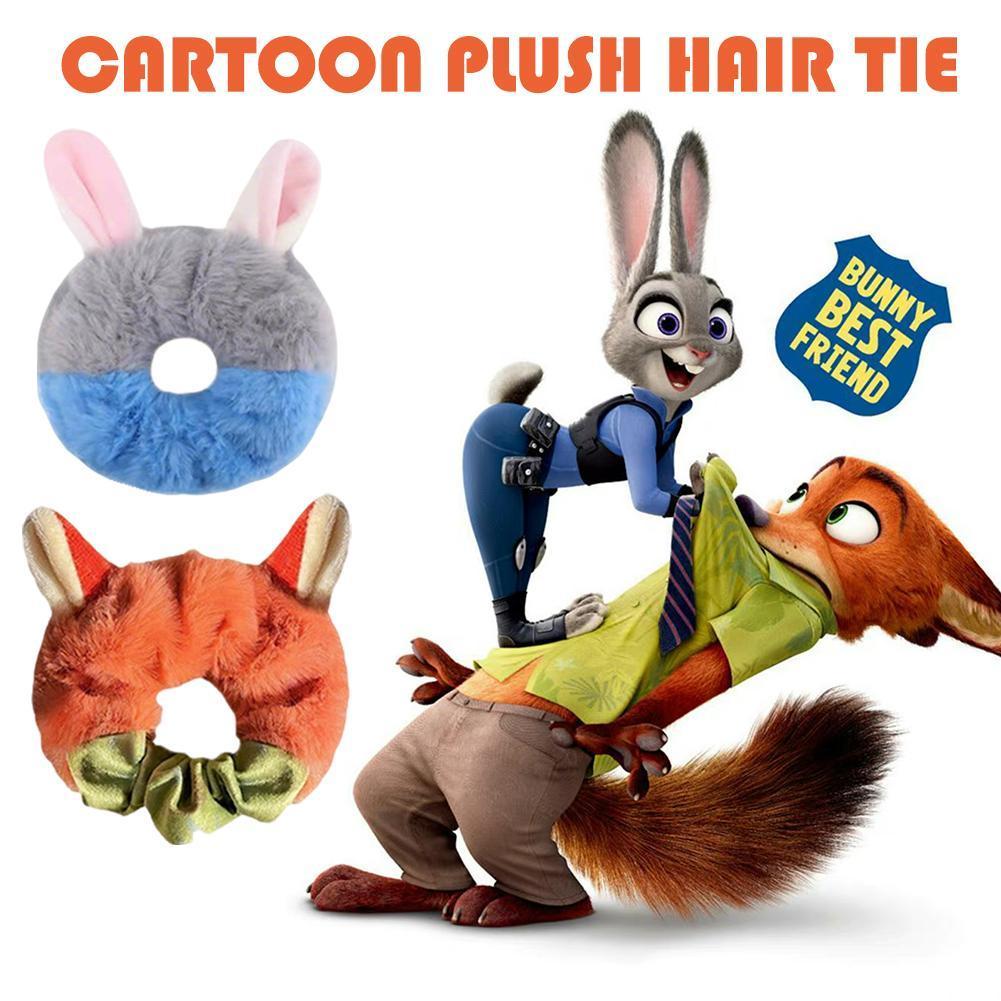 Mùa Đông Ấm Áp Sang Trọng Tóc Scrunchies, Tai Động Vật Dễ Thương Dây Buộc Tóc Cho Tóc Dày, Dây Buộc 