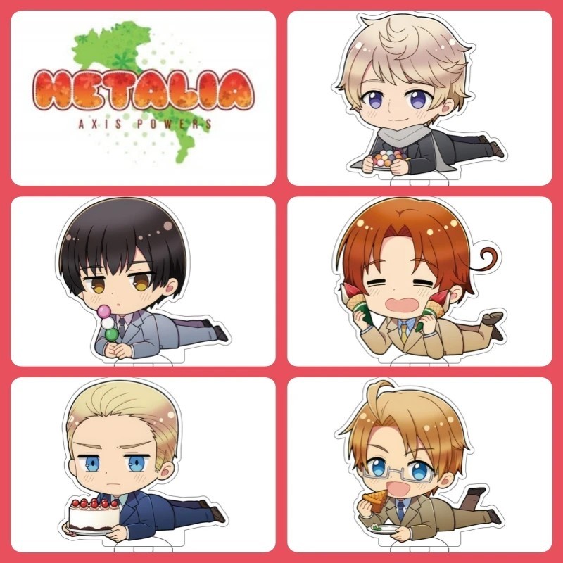 Standee Anime Hetalia Axis Powers mô hình mica Acrylic nhân vật Chibi Italy Germany Japan USA Russia