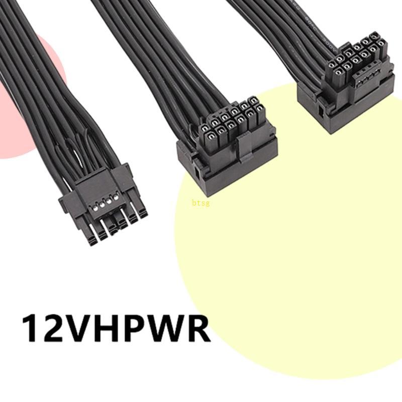 Btsg 12VHPWR Cáp Mô Đun Nguồn Hai PCIe 8Pin Nam Đến 12Pin Nam GPU Power Adapter