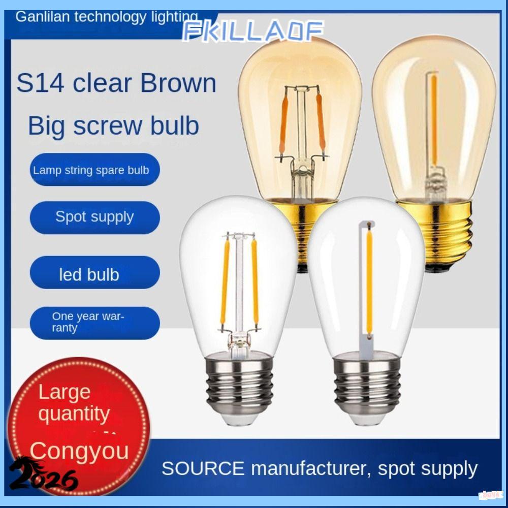 Bóng đèn LED FKIL ST45, Bóng đèn pha lê sợi đốt trắng ấm áp, Bóng đèn LED nến 2700K 1W 2W nóng bỏng 