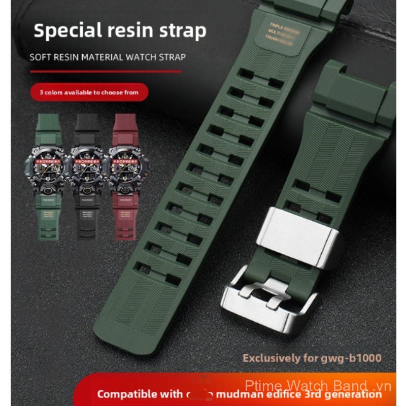 Dây đeo đồng hồ nhựa Vòng thép khắc đặc biệt Phù hợp với Big Mud King thế hệ thứ 3 GWG ‐ B1000 Phụ k