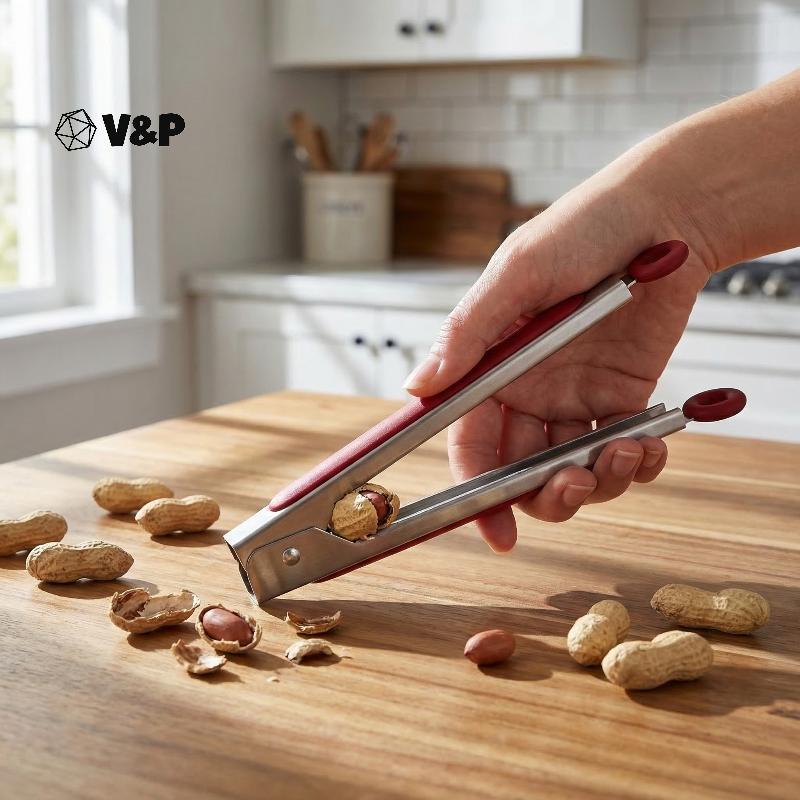 [V & P-t] Dụng cụ bóc vỏ vỏ đậu phộng bằng thép không gỉ Kìm gọt vỏ Nutcraer Phù hợp cho hạnh nhân P