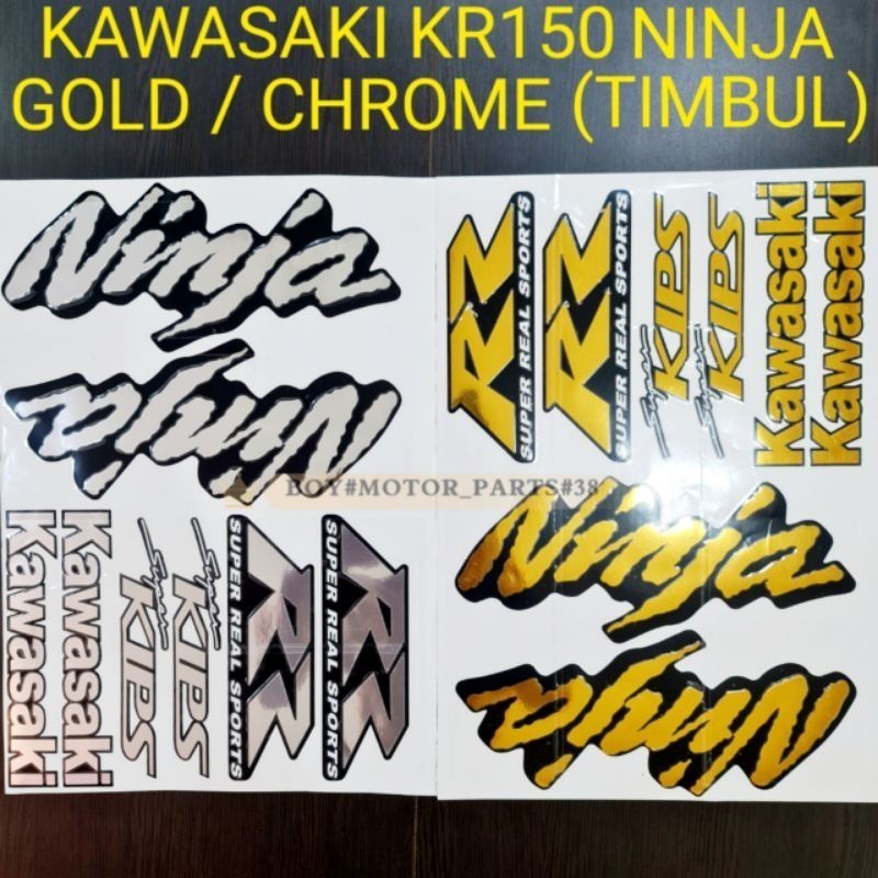 KAWASAKI KR150 NINJA RR150 GOLD / CHROME TIMBUL BÌA THÂN SỌC STICKERHot bán hàng