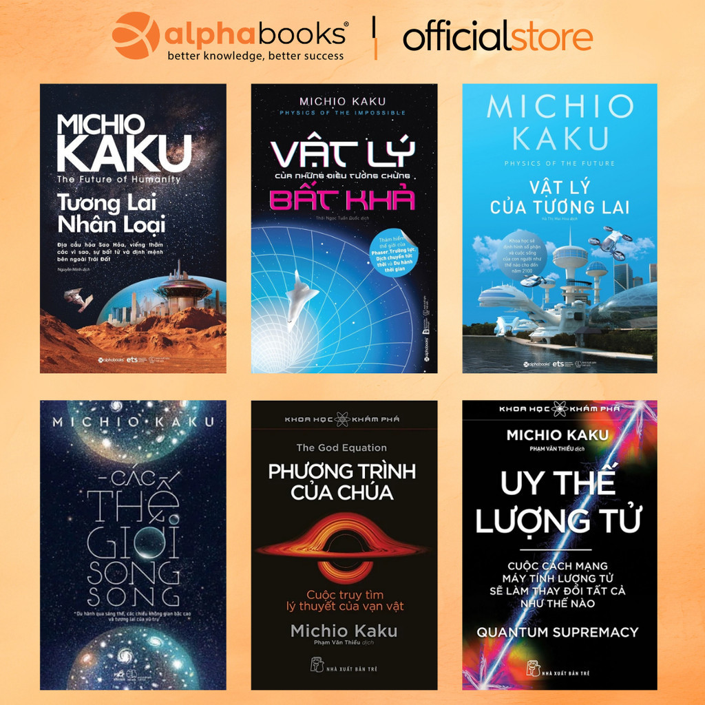 Combo 6 cuốn sách Của Nhà Vật Lý Michio Kaku (NXB Trẻ)