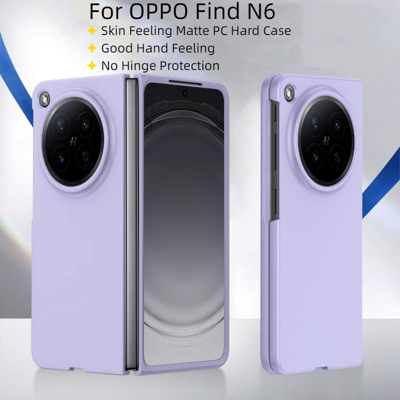 Dành Cho OPPO Find N6 N5 Ốp Lưng Da Sang Trọng Cảm Giác Mờ PC Cứng Lật Vỏ Điện Thoại Cho OPPO FindN6