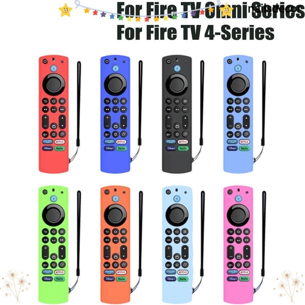NAILSDECOR Fire TV Remote, Vỏ điều khiển từ xa TV phát sáng chống trượt, Tấm bảo vệ chống sốc bằng s