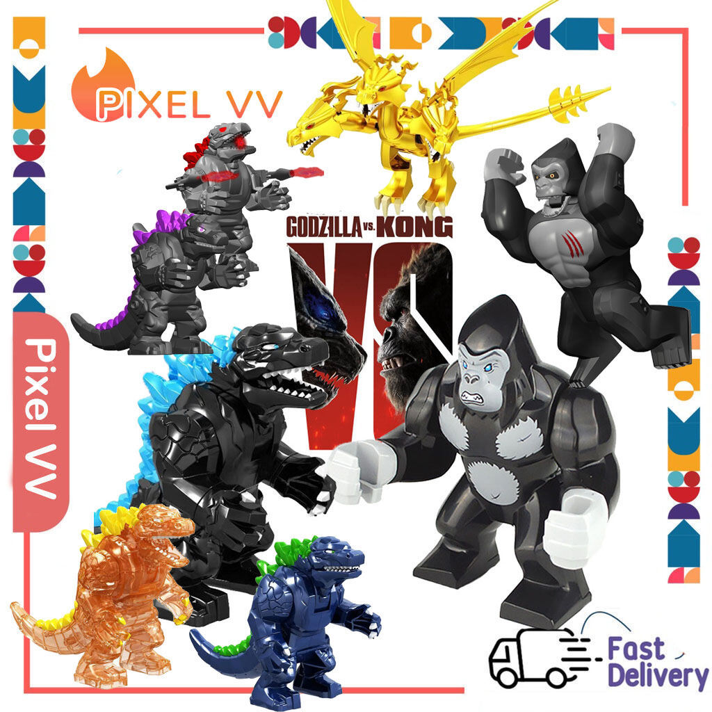 13cm King Kong Godzilla Minifigures Hình Lớn Khối Xây Dựng Đồ Chơi Godzilla Gạch Cho Lego