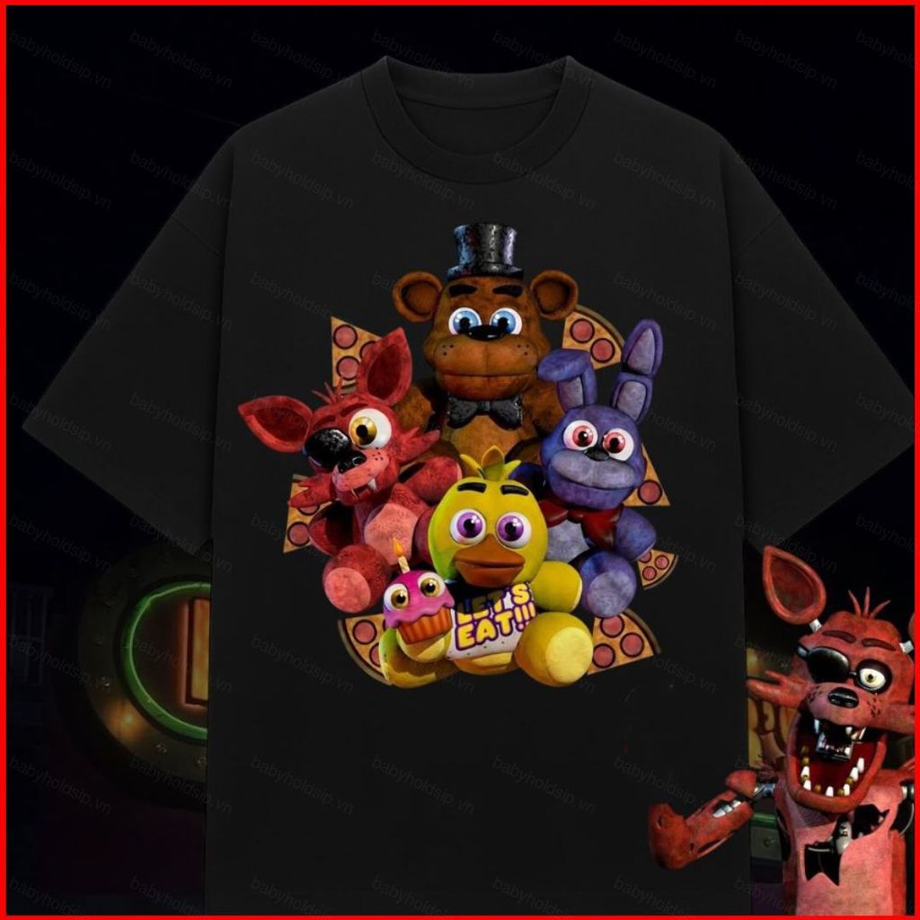 Áo thun BS1 Five Nights at Freddys Friday Night Funkin Anime Tay Ngắn SB1