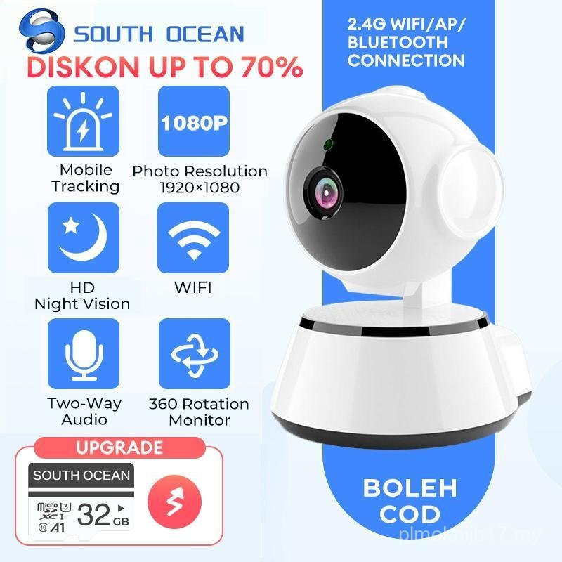 [THẺ SD 32GB MIỄN PHÍ] Camera IP không dây quan sát South Ocean Q6 PRO WiFi 1080P HD Báo động bảo mậ