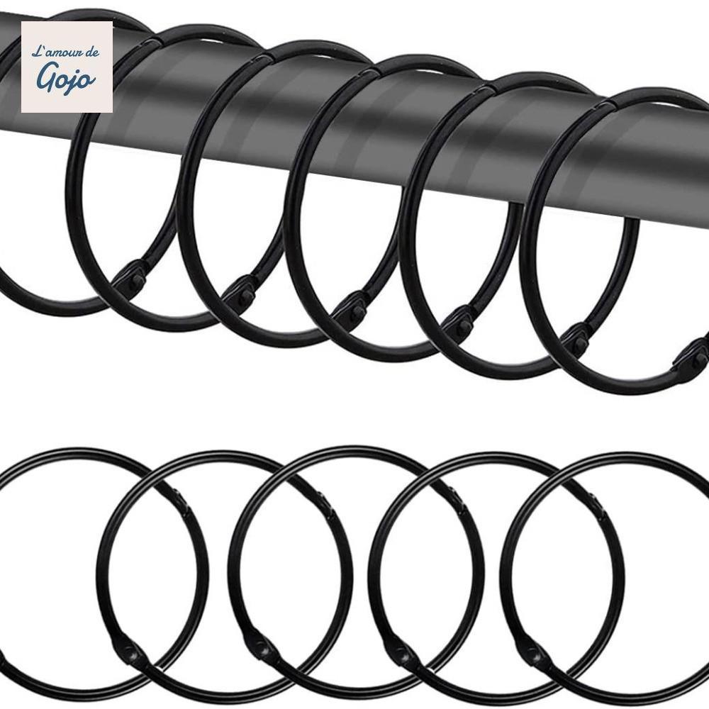 GOJO 12 Móc treo rèm tắm, Nhẫn rèm phòng tắm chịu lực mạnh chống gỉ, Dễ dàng lắp đặt Nhẫn rèm tròn c