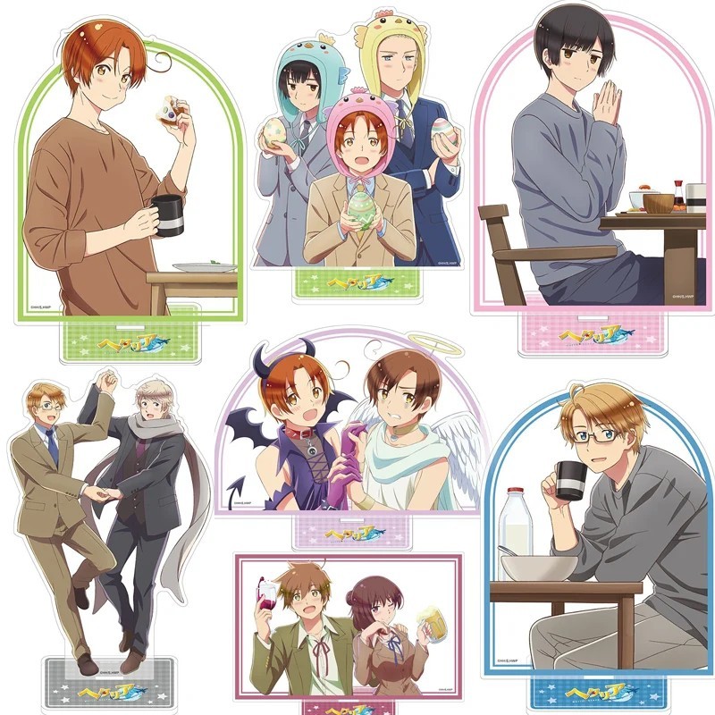 Standee Anime Hetalia World Stars mô hình mica acrylic để bàn trang trí quà tặng fan anime Axis Powe