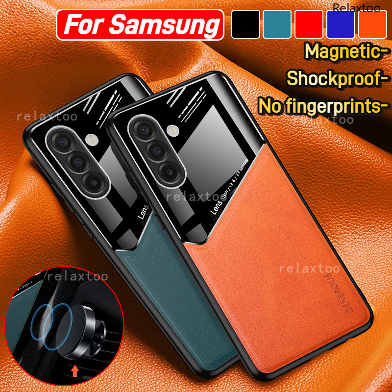 Ốp Lưng Cho Samsung Galaxy A17 A07 A27 A37 A57 A 57 A 17 SamsungA57 5G Da Mềm Từ Tính Sạc Không Dây 