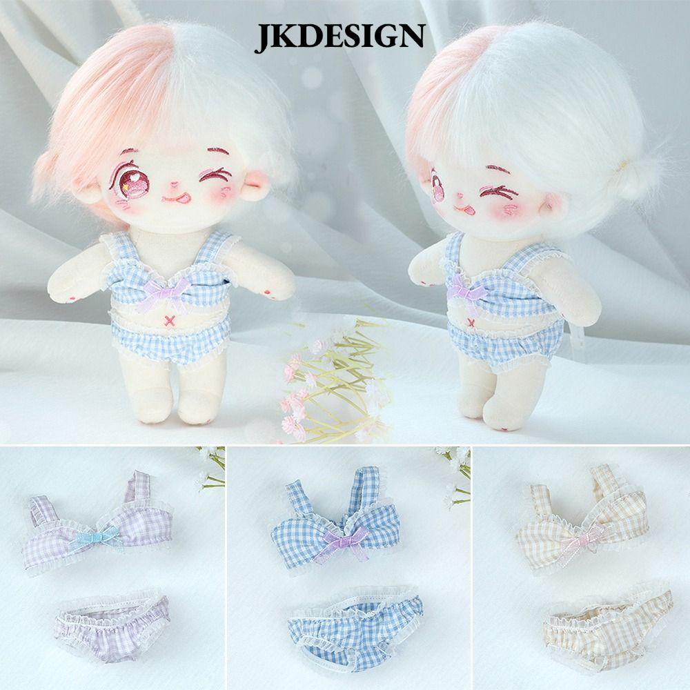 JKDESIGN 20cm Búp Bê Bikini Nơ Búp Bê Cotton Quần Áo Ngủ Quần Áo Búp Bê Bơi Quần Áo