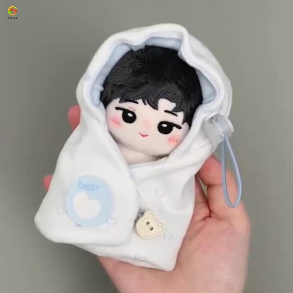 ECHOG 10cm Cotton Doll Swadling Quần áo, Áo choàng quấn 10cm Quần áo búp bê, Quần áo DIY Túi ngủ đán