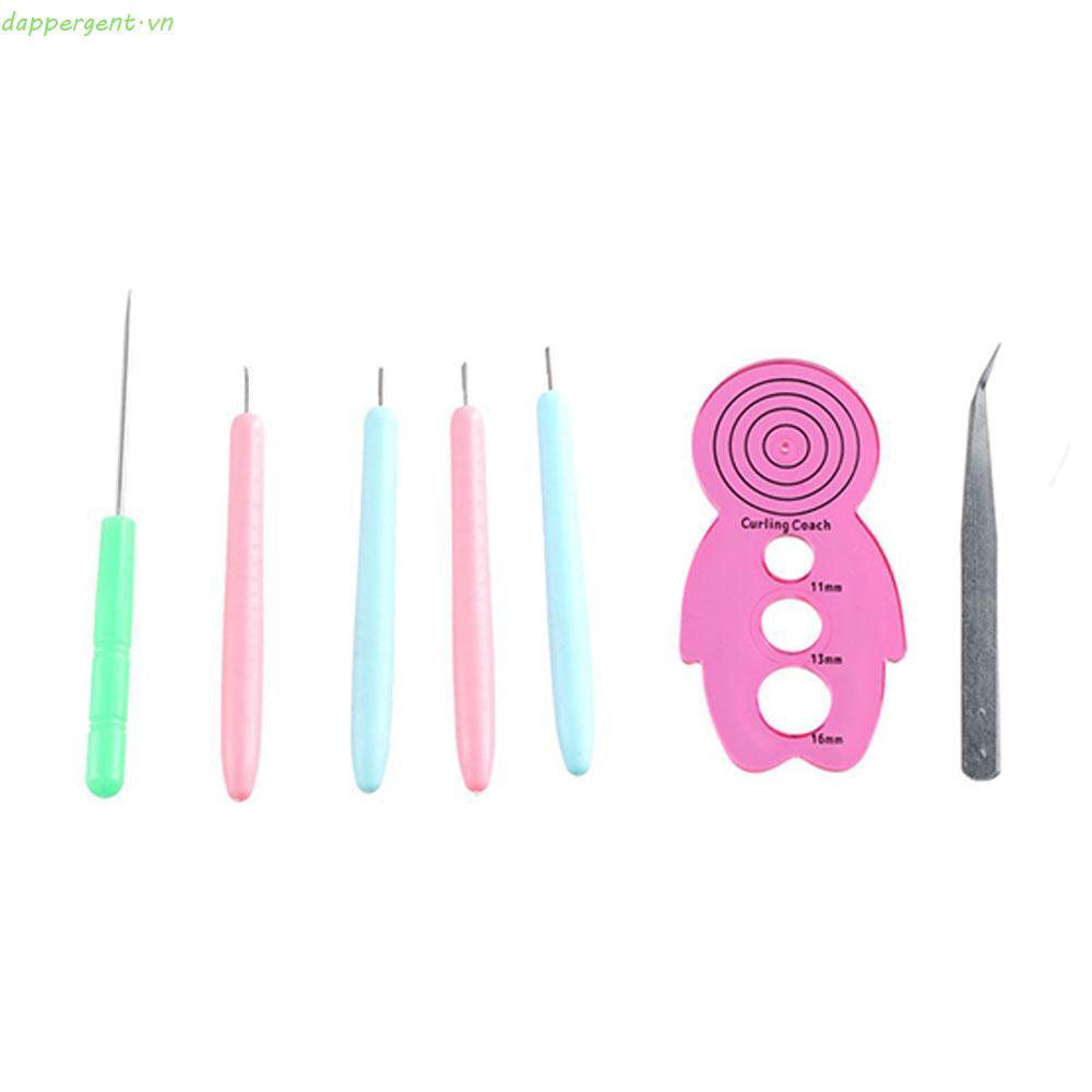 DAPPERGENT 12 CÁI Bộ kim Quilling, Giấy thủ công nhiều kích thước Dụng cụ Quilling, Giấy DIY Uốn Qui