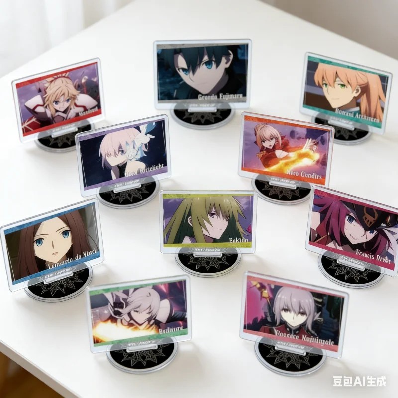 Standee Anime Fate/Grand Order FGO mô hình mica nhân vật Saber Gilgamesh Merlin Mash Ishtar trang tr