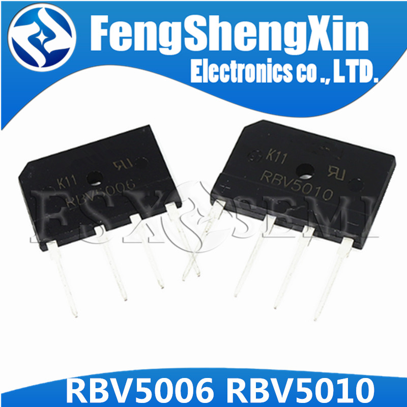 1 chiếc RBV5006 RBV5010 Bộ chỉnh lưu cầu DIP-4