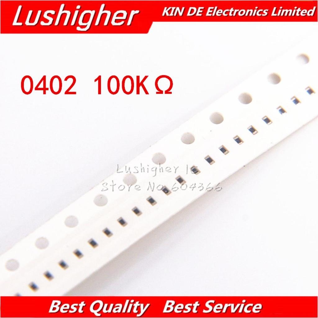 100 CÁI 0402 Điện trở SMD 1% 100Kohm 100K Ohm100000Ohm