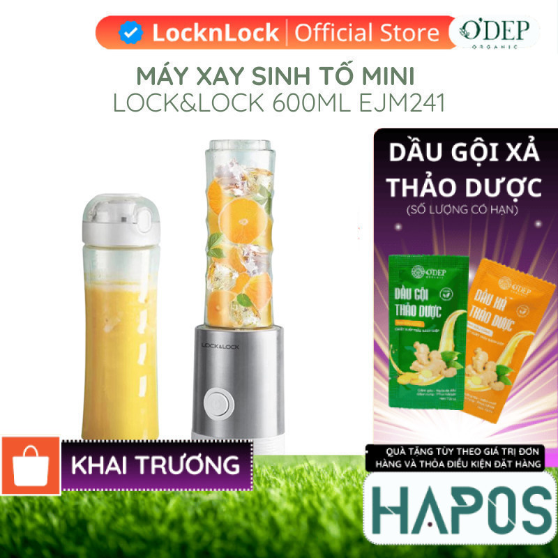 Máy xay sinh tố mini màu trắng Chính hãng LocknLock EJM241 - HAPOS HSA